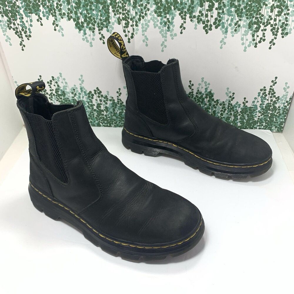 Dr. Marten’s Black Leather Pull-On Chelsea Mens Boots Size 9 US Or 42 EU - Picture 14 of 14